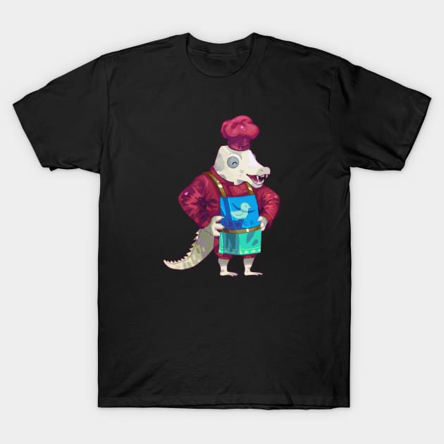 Cute Crocodile Chef T-Shirt by banditotees